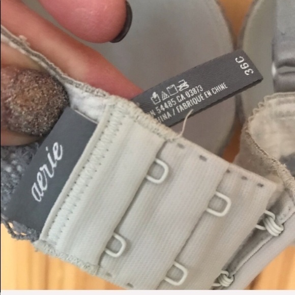 aerie embroidered polka dot convertible cotton lace trim 36C bra - Picture 7 of 7